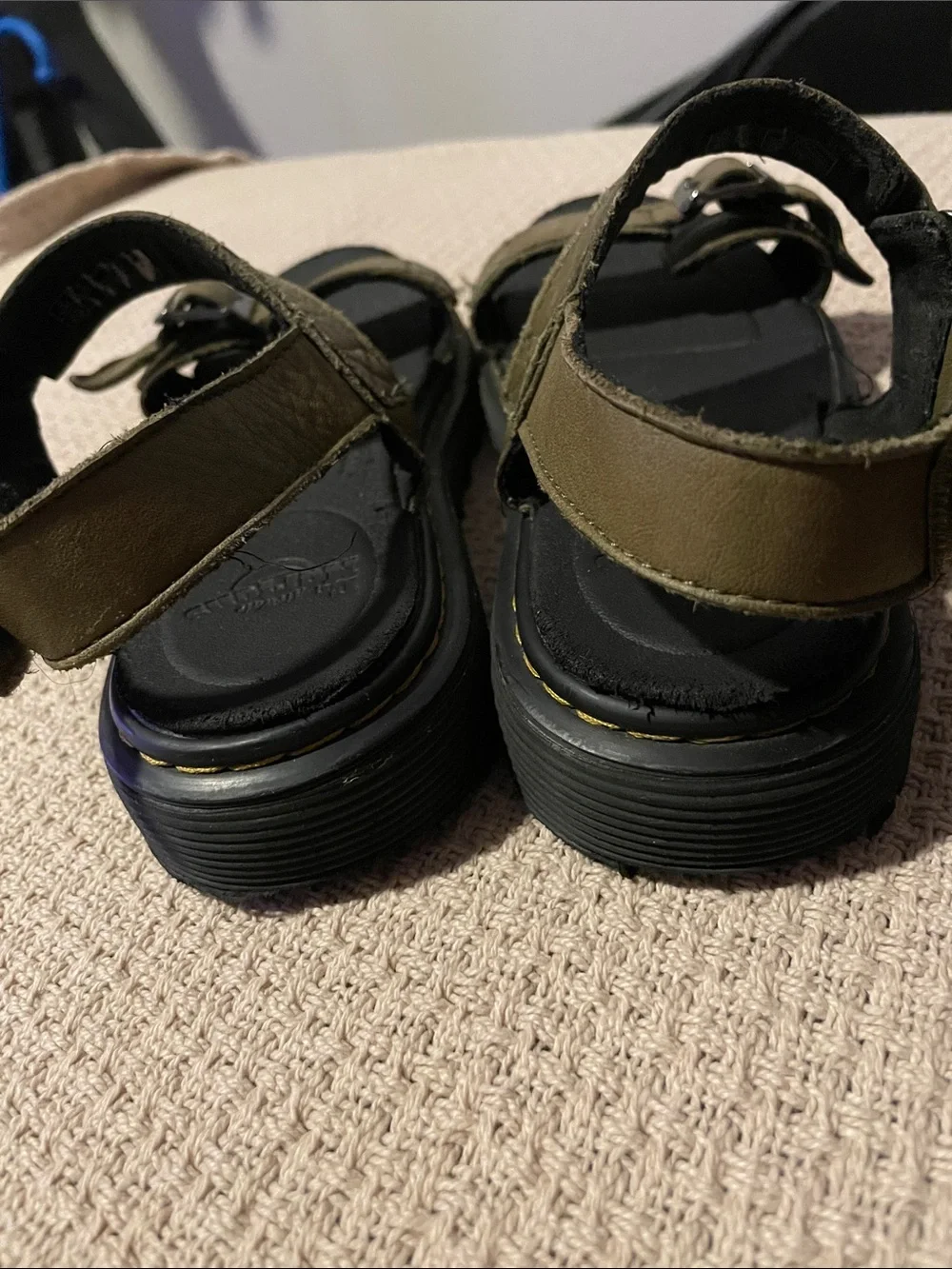 Dr. Martens Green Strap Sandals for Kids
